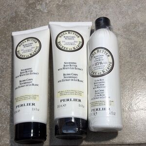 Perlier Shea Butter Body Butter & Bath Cream Trio - White